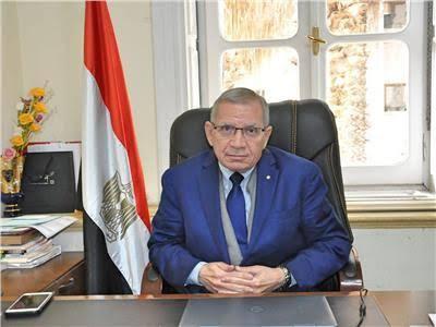 Egypt Deputy Minister for Technical Education sitting at desk