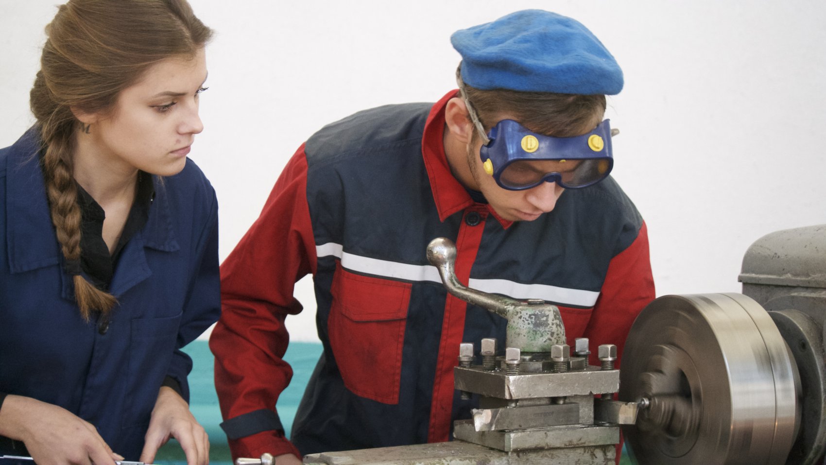 Trainer and Trainee in workshop in Kazakhstan