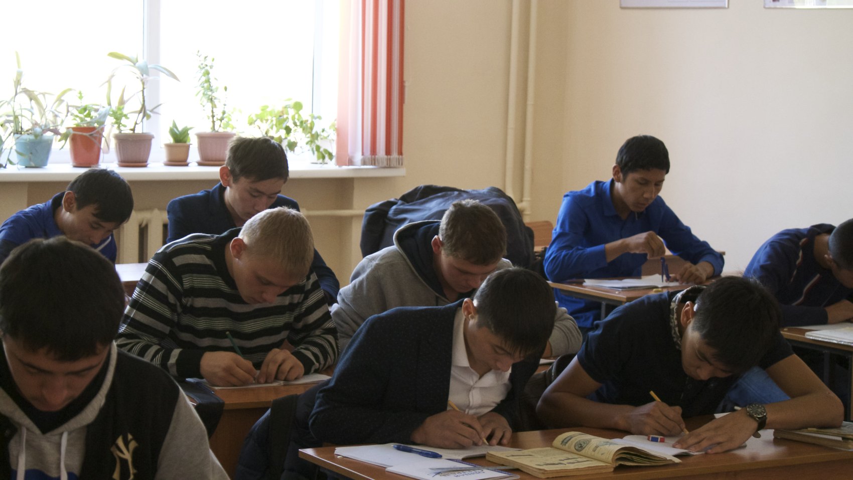 Kazakh VET students in class