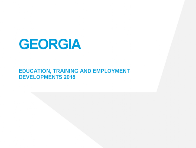 Georgia: Education, training and employment developments 2018